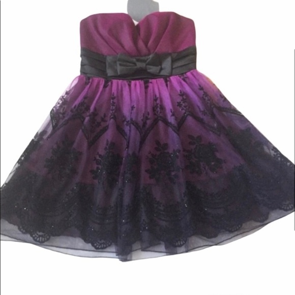 Trixxi Evening Dress Purple Size 3 - Picture 5 of 6